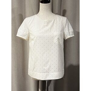 Marc By‎ Marc Jacobs Blouse Xs Polka Dot Off White